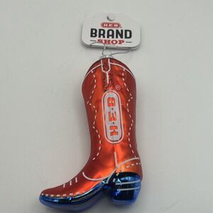 H‑E‑B Brand Shop Cowboy Boot TEXAS HEB Logo Christmas‎ Ornament NEW